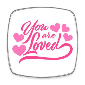You Are Loved No Matter How You Feel Compassion - Square fridge magnet - white - Front