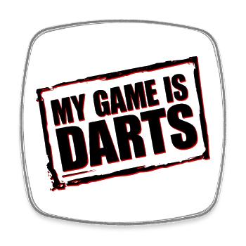Darts Fun Hoodie & Shirt for Darts Fans - Square fridge magnet - white - Front