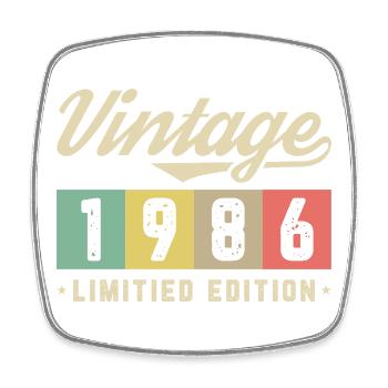 Vintage 1986 Limited Edition - Square fridge magnet - white - Front