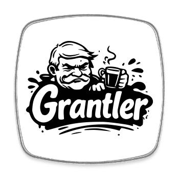 Grantler - Viereckiger Kühlschrankmagnet - Weiß - Vorne