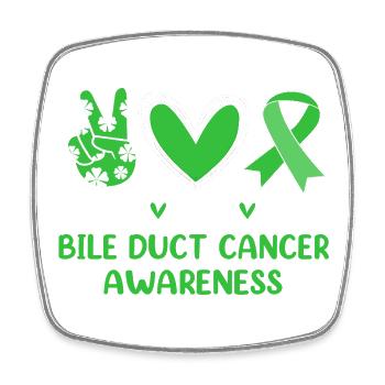 Bile Cancer - Square fridge magnet - white - Front