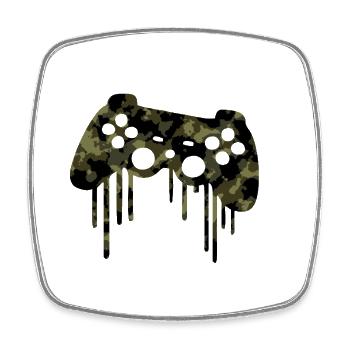 Gamers - Square fridge magnet - white - Front