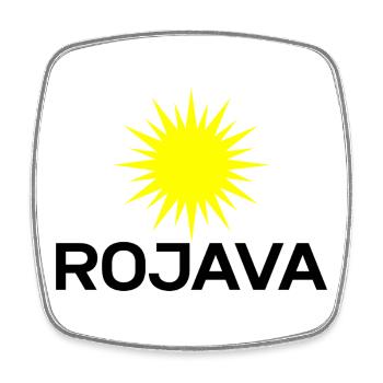 Rojava - Square fridge magnet - white - Front