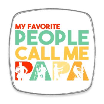 Électricien Papa Mes personnes préférées m’appellent Papa - Magnet carré - blanc - Devant