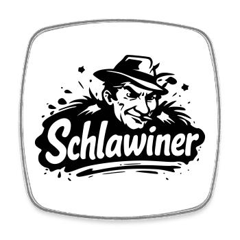 Schlawiner - Square fridge magnet - white - Front