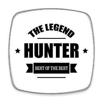 Hunter, die Legende - Viereckiger Kühlschrankmagnet - Weiß - Vorne