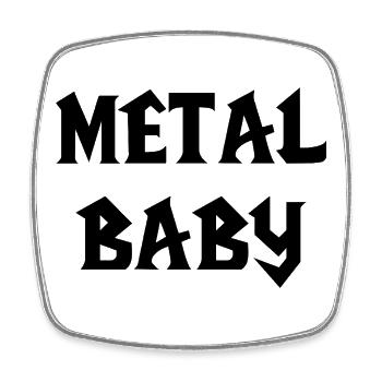 Baby Metal Metal Baby Music Metal Baby Rock - Square fridge magnet - white - Front