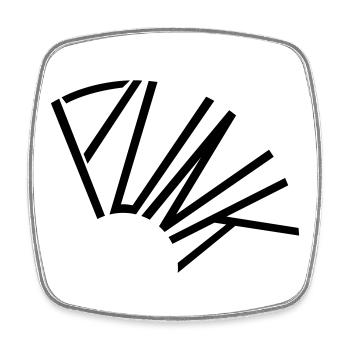PUNK - Square fridge magnet - white - Front
