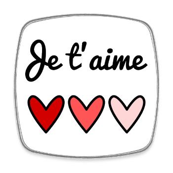 I LOVE YOU. VALENTINE'S DAY. HEART.  I LOVE YOU - Square fridge magnet - white - Front
