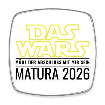 Matura 2026 Das wars (Möge Abschluss mit mir sein) - Viereckiger Kühlschrankmagnet - Weiß - Vorne