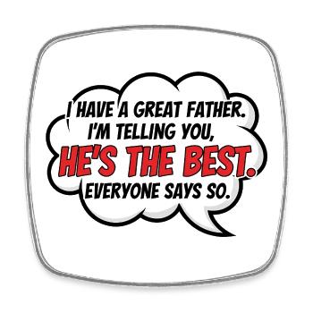 Best dad gift in the world for best dad - Square fridge magnet - white - Front
