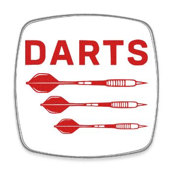 Rotes Darts Trio Design - Viereckiger Kühlschrankmagnet - Weiß - Vorne