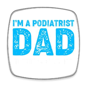 Podiatrist Foot Care Podiatry Pedicure - Square fridge magnet - white - Front