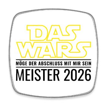 Meister 2026 Das wars Möge Abschluss mit mir sein - Viereckiger Kühlschrankmagnet - Weiß - Vorne