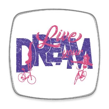 Artistic cycling, artistic cycling, indoor cycling - Square fridge magnet - white - Front