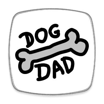 Dog Dad Hund Spruch - Viereckiger Kühlschrankmagnet - Weiß - Vorne