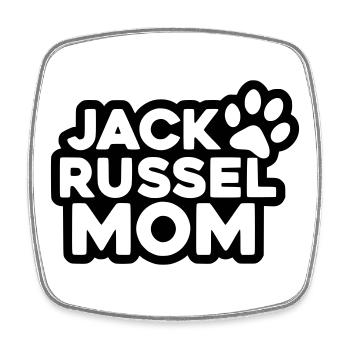 Jack Russel Mom - Designfarbe variabel - Viereckiger Kühlschrankmagnet - Weiß - Vorne