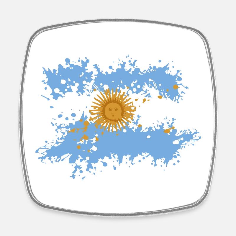 Éclaboussure du drapeau argentin - Magnet carré - blanc