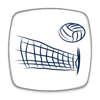 Volleyball Beachvolleyball Sommer - Viereckiger Kühlschrankmagnet - Weiß - Vorne