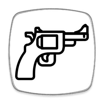 Revolver - Square fridge magnet - white - Front