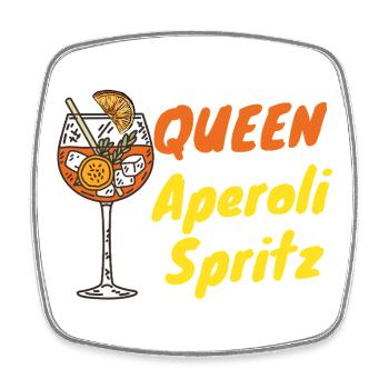 Aperoli Queen – Summer, Spritz & Fun - Square fridge magnet - white - Front