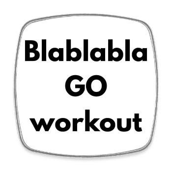 BLABLABLA go workout - Square fridge magnet - white - Front