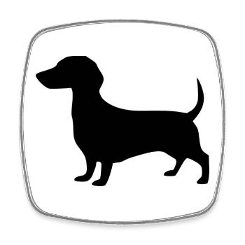 Dachshund Dog Gift Dachshund Lover - Square fridge magnet - white - Front