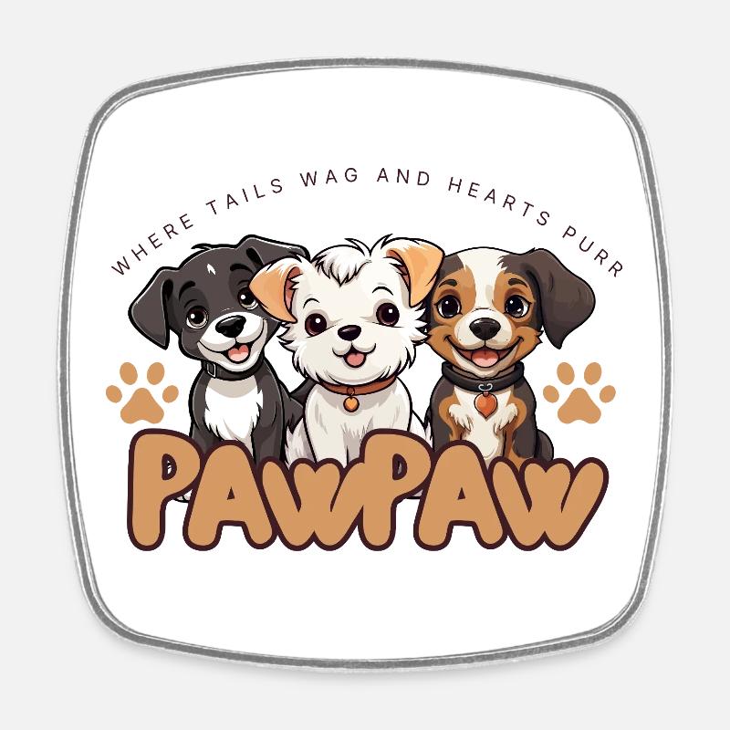 Puppy Love Tee - Magnet carré - blanc