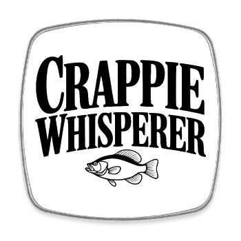 Le Chuchoteur de Crappie - Magnet carré - blanc - Devant