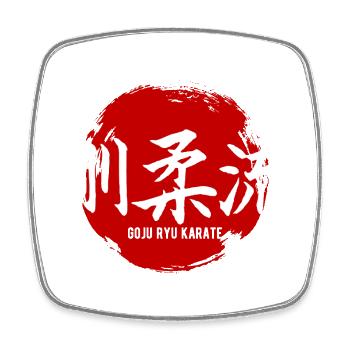 Goju Ryu Karate Martial Arts Gym Dojo - Square fridge magnet - white - Front