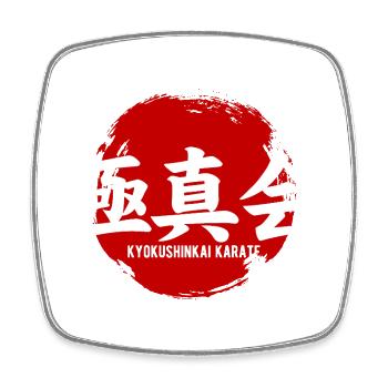 Kyokushin Karate Kampfkünste Kanji - Viereckiger Kühlschrankmagnet - Weiß - Vorne
