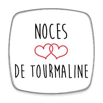 Tourmaline Wedding 52 years of marriage - Square fridge magnet - white - Front