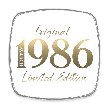 Cadeau pour 40 ans Mari Femme Mars 1986 - Magnet carré - blanc - Devant