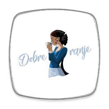 DOBRE RANJE - Square fridge magnet - white - Front