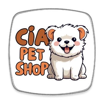 cute dog - Magnet carré - blanc - Devant