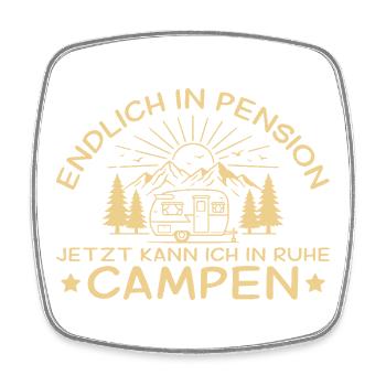 Retraite du camping de la maison d’hôtes - Magnet carré - blanc - Devant