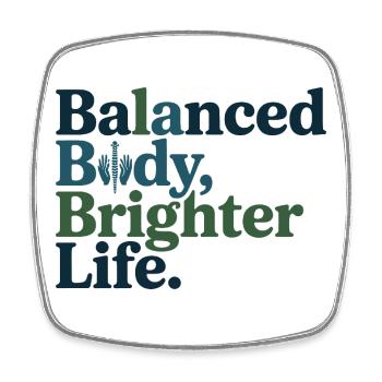 Osteopath Balanced Body Brighter Life Professional - Viereckiger Kühlschrankmagnet - Weiß - Vorne