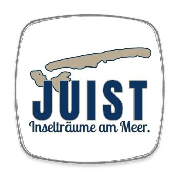 Juist -  Inselträume am Meer - Viereckiger Kühlschrankmagnet - Weiß - Vorne