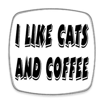 feline - Square fridge magnet - white - Front