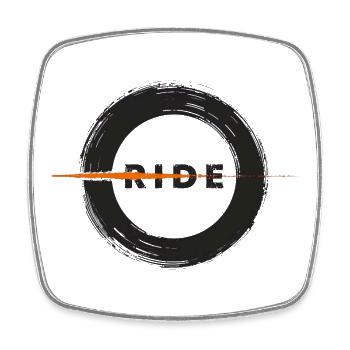 Urban Cycling - Road Art - Square fridge magnet - white - Front