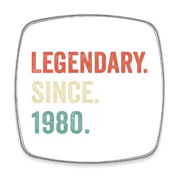 legendary since 1980 - Magnet carré - blanc - Devant