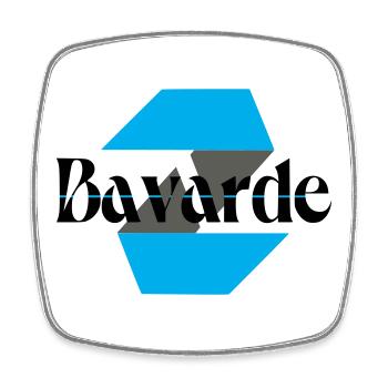 Chatty-Logo - Viereckiger Kühlschrankmagnet - Weiß - Vorne