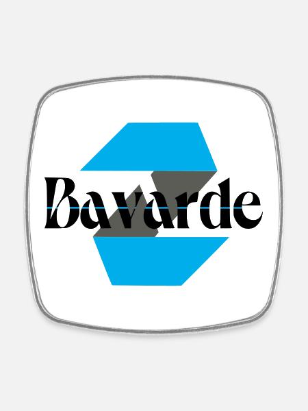 Logo bavarde - Magnet carré - blanc