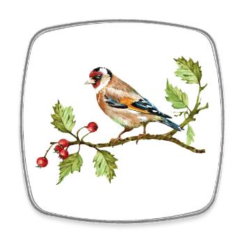Bunter Vogel - Viereckiger Kühlschrankmagnet - Weiß - Vorne