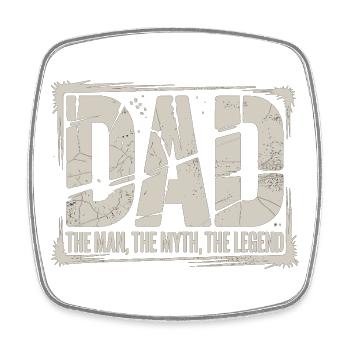 Papa L’Homme Le Mythe La Légende Chemise - Magnet carré - blanc - Devant