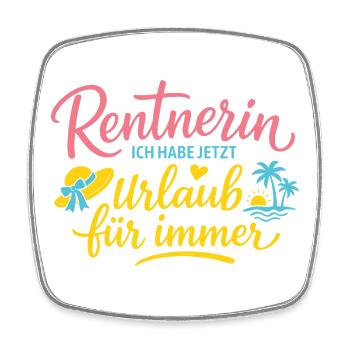 Rentnerin 2026 - Pension | Urlaub für immer - Viereckiger Kühlschrankmagnet - Weiß - Vorne