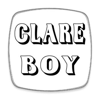 Clare Boy – County Clare Design - Square fridge magnet - white - Front