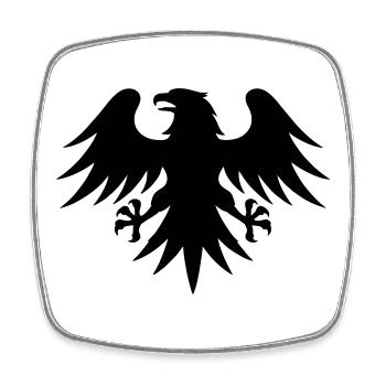 Adler Germany - Square fridge magnet - white - Front