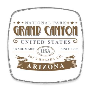 National Park Grand Canyon US Arizona - Square fridge magnet - white - Front
