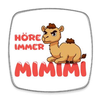 Ich Höre Immer Nur Mimimi Kamel - Viereckiger Kühlschrankmagnet - Weiß - Vorne